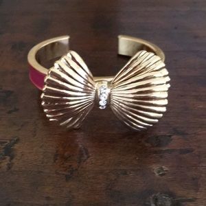 Lilly Pulitzer Gold and Pink Bow Bracelet